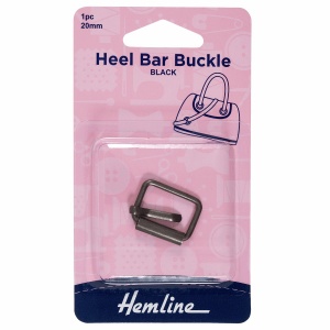 20mm heel bar buckle - nickel black