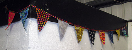 Disco! fabric bunting