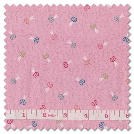 Sewing Room - scissors pink (per 1/4 metre)