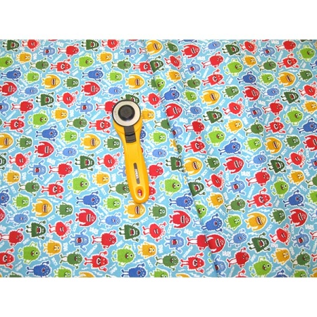 Monster Mash - monsters blue (per 1/4 metre)