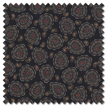 Belle Rose - paisley black (per 1/4 metre)