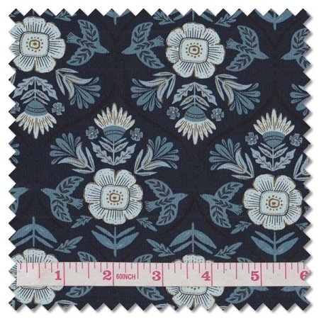 Folk & Lore - flight of fancy damask peacoat (per 1/4 metre)