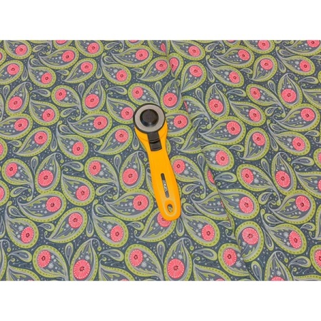 Dandi Duo - paisley graphite (per 1/4 metre)