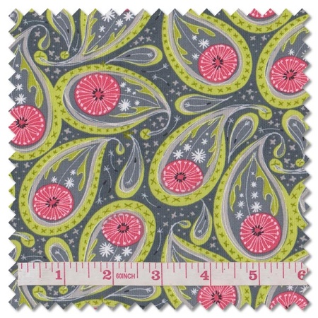 Dandi Duo - paisley graphite (per 1/4 metre)