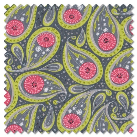 Dandi Duo - paisley graphite (per 1/4 metre)