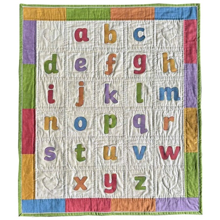 Alphabet cot quilt kit (30 inch x 35 inch)