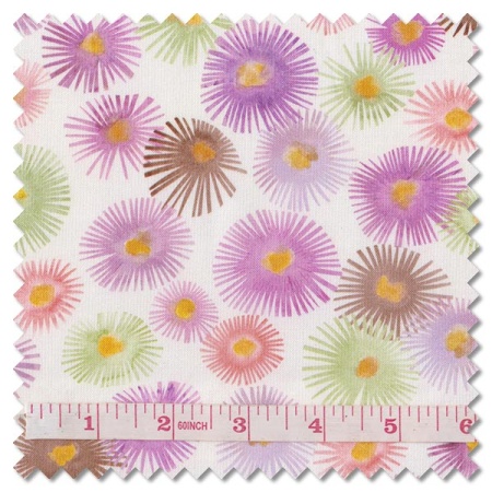 Blooming Lovely - aster cream (per 1/4 metre)