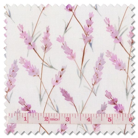 Blooming Lovely - lavender cream (per 1/4 metre)