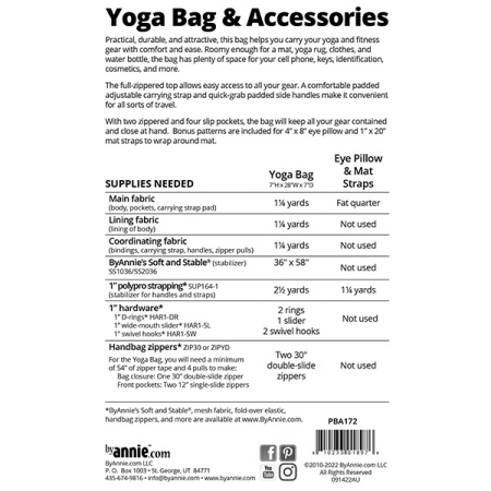 By Annie Yoga Bag & Accessories bag pattern