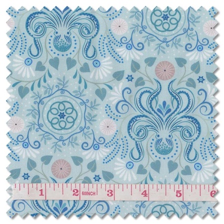 Chalki - chalki on pale green (per 1/4 metre)