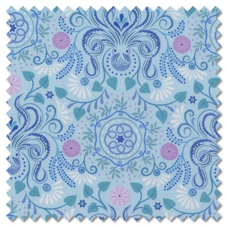 Chalki - chalki on light blue (per 1/4 metre)