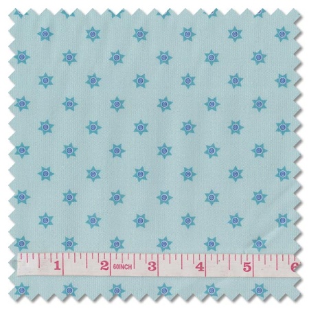 Chalki - Mati star on sea mist green (per 1/4 metre)