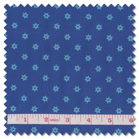 Chalki - Mati star on dark blue (per 1/4 metre)