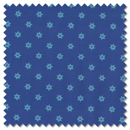 Chalki - Mati star on dark blue (per 1/4 metre)