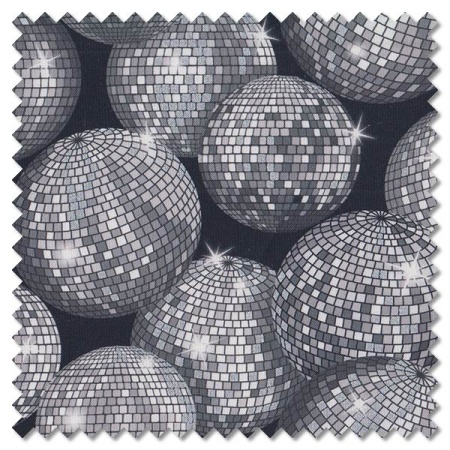 Disco! - silver disco balls (per 1/4 metre)