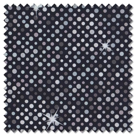 Disco! - black and grey big glitter (per 1/4 metre)