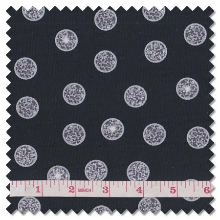 Disco! - black disco dots (per 1/4 metre)