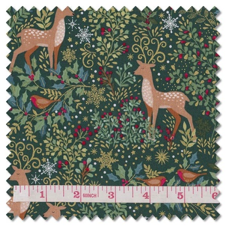 Enchanted Christmas - Dasher green (per 1/4 metre)