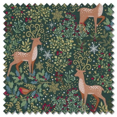 Enchanted Christmas - Dasher green (per 1/4 metre)