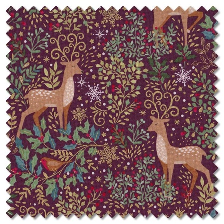 Enchanted Christmas - Dasher red (per 1/4 metre)