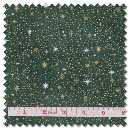 Enchanted Christmas - celestial green (per 1/4 metre)