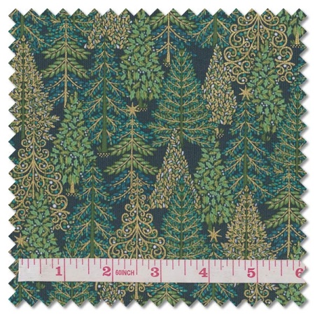 Enchanted Christmas - forest green (per 1/4 metre)