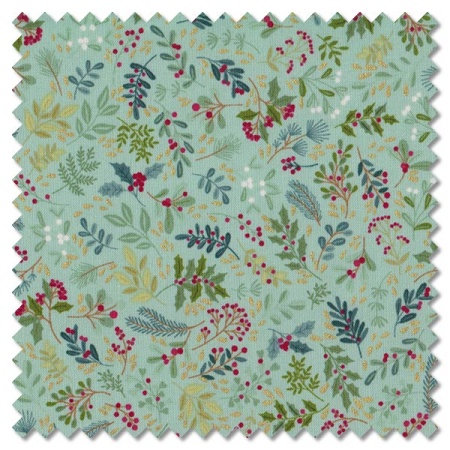 Enchanted Christmas - foliage light green (per 1/4 metre)