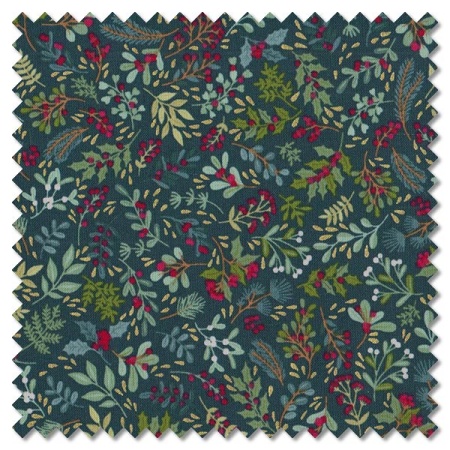 Enchanted Christmas - foliage dark green (per 1/4 metre)