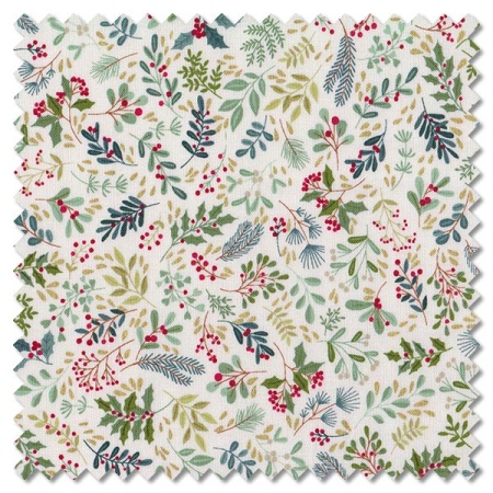 Enchanted Christmas - foliage cream (per 1/4 metre)