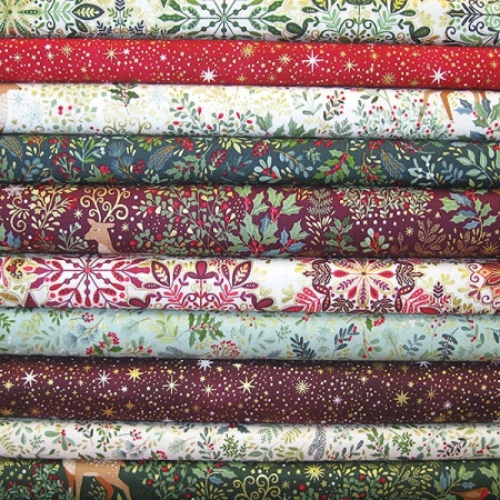 Makower Enchanted Christmas 10 fat quarter pack