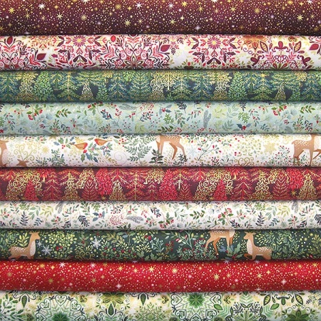 Makower Enchanted Christmas 10 fat quarter pack