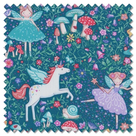 Fairy Dust - magic garden teal (per 1/4 metre)