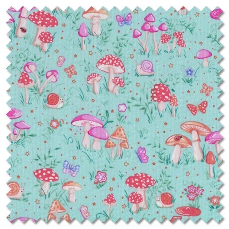 Fairy Dust - toadstool turquoise (per 1/4 metre)