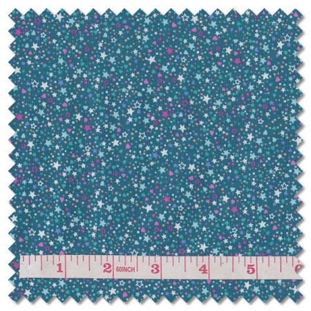 Fairy Dust - sparkle teal (per 1/4 metre)