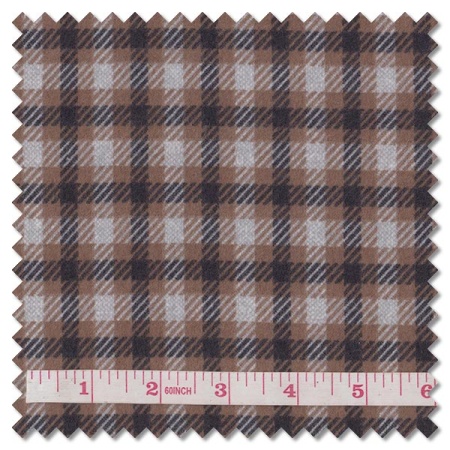 Farmhouse Flannels III - square plaid pewter (per 1/4 metre)