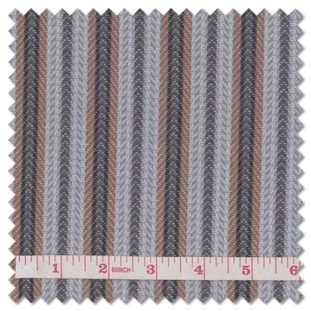 Farmhouse Flannels III - blanket stripe pewter (per 1/4 metre)