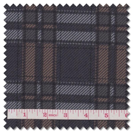 Farmhouse Flannels III - moose plaid graphite pewter (per 1/4 metre)