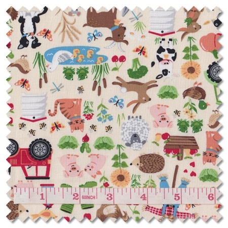 Fun on the Farm - friends cream (per 1/4 metre)