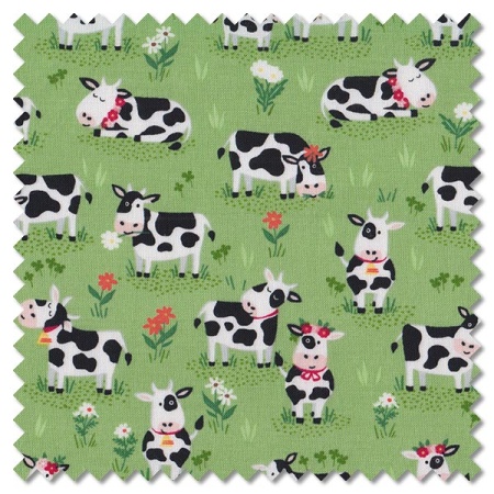 Fun on the Farm - grazing cows green (per 1/4 metre)