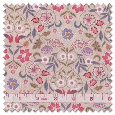 Isabella - Isabella rose and lavenders (per 1/4 metre)