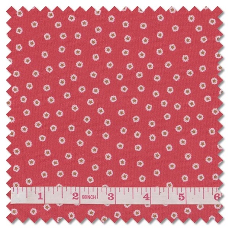 Isabella - bramley floral on reddish (per 1/4 metre)