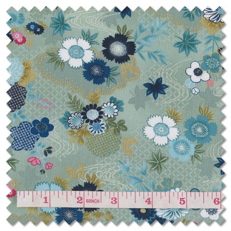 Kasumi - harmony teal (per 1/4 metre)