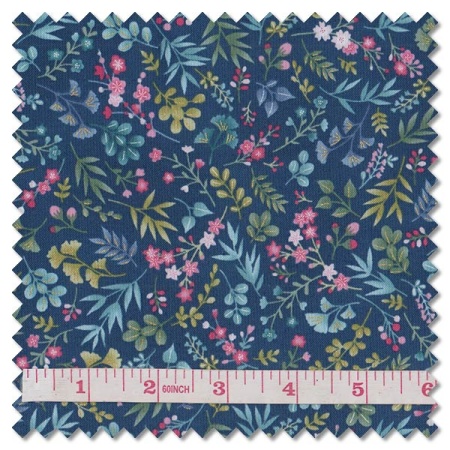 Kasumi - cherry blossom indigo (per 1/4 metre)