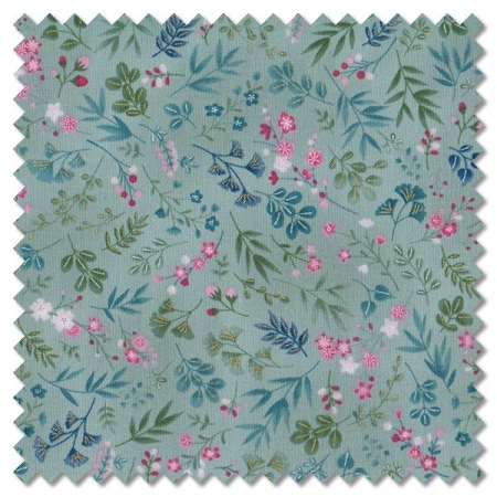 Kasumi - cherry blossom teal (per 1/4 metre)