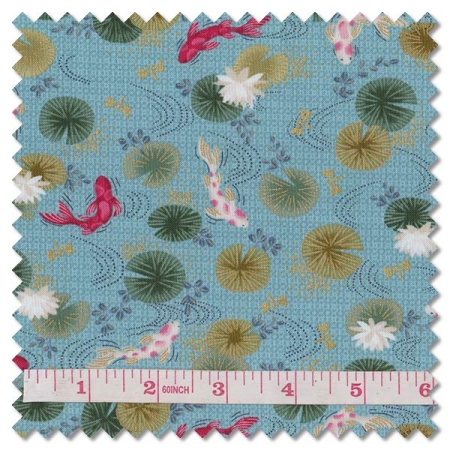 Kasumi - koi light blue (per 1/4 metre)