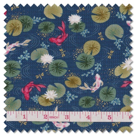 Kasumi - koi indigo (per 1/4 metre)