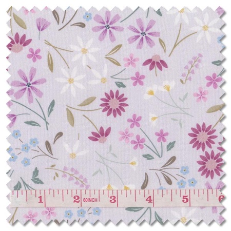 The Pressed Flowers - sleeping bloom pale mink (per 1/4 metre)