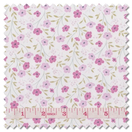 The Pressed Flowers - timeless blossom white (per 1/4 metre)