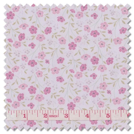 The Pressed Flowers - timeless blossom pale mink (per 1/4 metre)