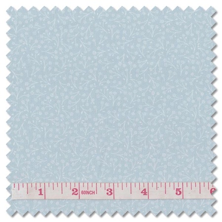 The Pressed Flowers - pressed posy light teal (per 1/4 metre)